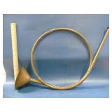 vintage brass hunting horn