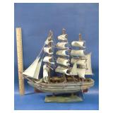 wooden model sailing ship
