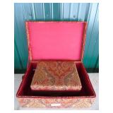 Paisley fabric 2 piece storage chests