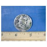 1954 Ben Franklin half dollar