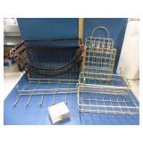 metal baskets and hangers