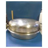 stainless steel roaster pan with lid