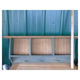 Wooden Cubby Shelf Coat Rack
