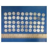 50 (one roll) all 1964 dimes