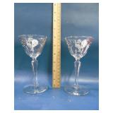 Libbey rooster theme cocktail stemmed glasses 50
