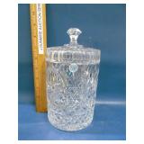 cut crystal biscuit jar