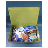tin full of political pins