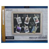 light up LED photo clip chalkboard new