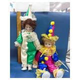 collectible porcelain clown doll lot