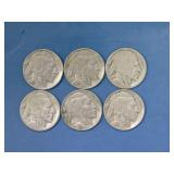 6 buffalo nickels
