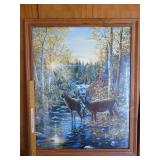 nice framed deer picture