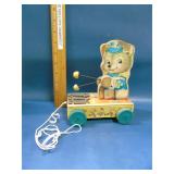 Fisher Price Tiny Teddy pull toy 1960's