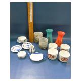 Bartlett Collins vases, Japanese teacups plus