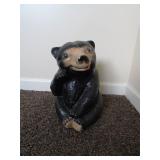 waving bear pottery bank circle of damage on back
