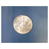1987 Walking Liberty silver $1 coin