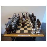 Avon bottles chess pieces with a few boxes