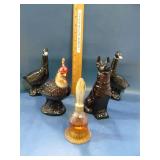 5 vintage Avon bottles