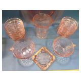 pink glass lot