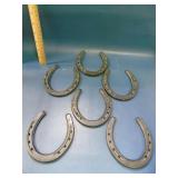 lot of 6 horseshoes