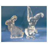 art glass rabbit lot