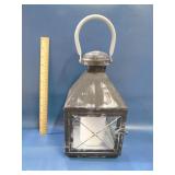 decorative metal lantern with battery candle