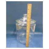 Apothecary style glass jar with lid