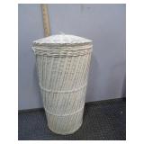 wicker hamper with lid
