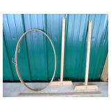 oval quilting hoop with wooden stand