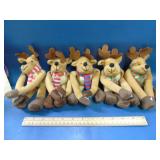 5 cute plush reindeer knee huggers