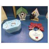 decorative birdhouse wood lot and little angel box