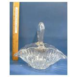Pressed glass bride's basket