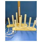 5 candle candelabras vintage Christmas