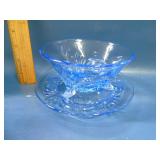decorative blue glass lot