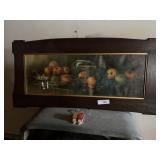 FRUIT & FISH PICTURE 34 1/2" X 16 1/2"