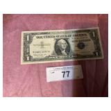 $1.00 SILVER CERTIFICATE: SERIES 1957B