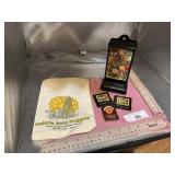 DAKOTA GOLD NUGGETS BAG & REPODUCTION MATCH HOLDER