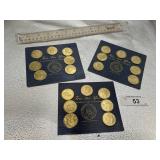 3 PACKS OF " A COIN HISTORY OF THE U.S. PRESIDENT