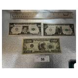 PAPER $2000.00 GEORGE BUSH BILL, $3.00 BILL