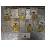 COIN SET LIBERTY, ABRAHAM LINCOLN, LEADERS OF WWII