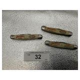 3)JACQUES SEEDS POCKET KNIVES