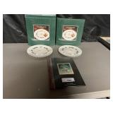 2) A CUP OF CHRISTMAS TEA PLATES-NEW, & BOOK