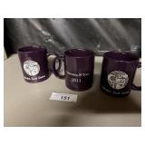 3)COFFEE CUPS FROM THE CLASS OF 1961 50 YEAR CLASS