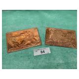 2)COPPER POSTCARDS- THESE WERE ON THE LAST SALE  &