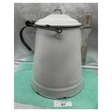 ENAMELWARE WHITE COFFEE POT