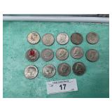 14)1973  KENNEDY HALF DOLLARS