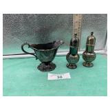 CREAMER (4006 POOLE SILVER CO. ON  THE BOTTOM) AND
