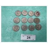 12) KENNEDY CENTENNIAL  HALF DOLLARS-