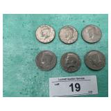 6)1980  KENNEDY HALF DOLLARS -D MINT