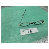 ROUND GLASSES FRAMES ONLY(ONE BOW MISSING)