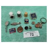 THIMBLES, PENDANTS, PINS, BUTTONS